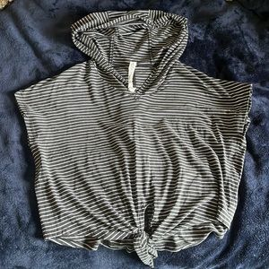 striped cropped shirt